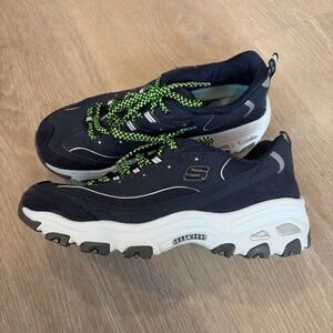 Skechers D'Lites Chunky Sole Sneakers Womens Size 8 Y2K 2000's Seahawks